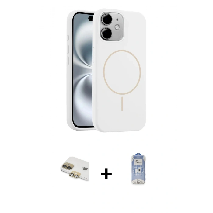 MARSİLYAN™- iPhone 11 Kılıf Yankı Form Serisi - Siyah Joko Magic 5D Cam + Pers Alüminyum Kamera Lens - GD