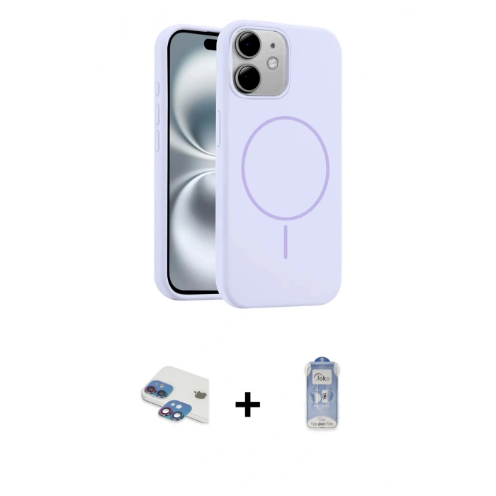 MARSİLYAN™- iPhone 11 Kılıf Yankı Form Serisi - Siyah Joko Magic 5D Cam + Pers Alüminyum Kamera Lens - GI
