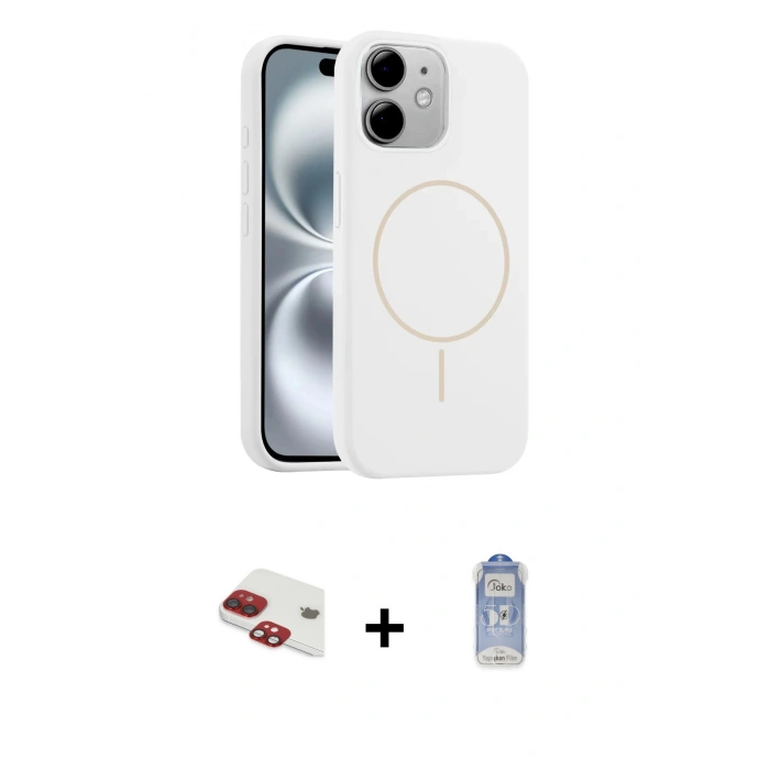 MARSİLYAN™- iPhone 11 Kılıf Yankı Form Serisi - Siyah Joko Magic 5D Cam + Pers Alüminyum Kamera Lens - KI