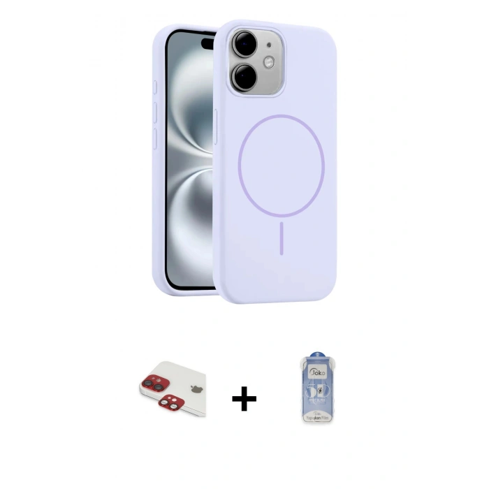 MARSİLYAN™- iPhone 11 Kılıf Yankı Form Serisi - Siyah Joko Magic 5D Cam + Pers Alüminyum Kamera Lens - KI