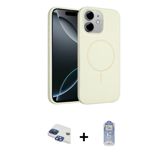 MARSİLYAN™- iPhone 11 Kılıf Yankı Form Serisi - Siyah Joko Magic 5D Cam + Pers Alüminyum Kamera Lens - LT