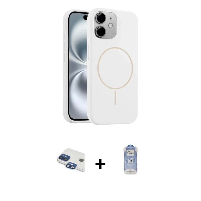 MARSİLYAN™- iPhone 11 Kılıf Yankı Form Serisi - Siyah Joko Magic 5D Cam + Pers Alüminyum Kamera Lens - LT