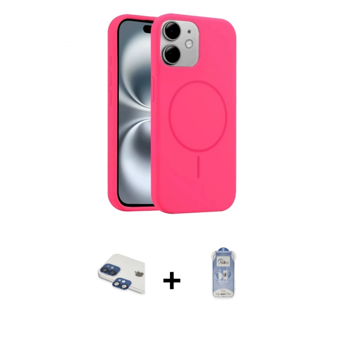 MARSİLYAN™- iPhone 11 Kılıf Yankı Form Serisi - Siyah Joko Magic 5D Cam + Pers Alüminyum Kamera Lens - LT