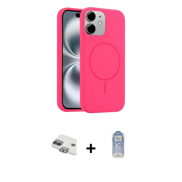 MARSİLYAN™- iPhone 11 Kılıf Yankı Form Serisi - Siyah Joko Magic 5D Cam + Pers Alüminyum Kamera Lens - YL