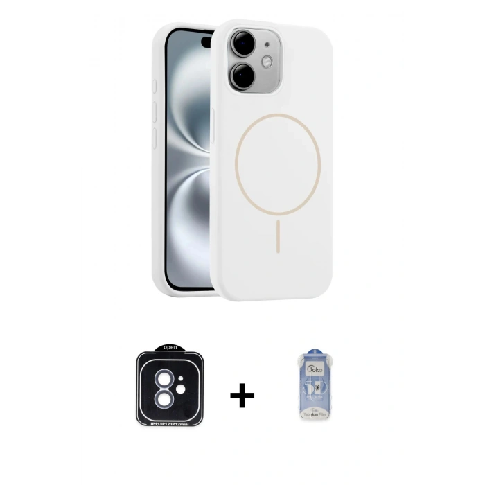 MARSİLYAN™- iPhone 11 Kılıf Yankı Form Serisi - Siyah Joko Magic 5D Cam + PVD Metal Kamera Lens - MI