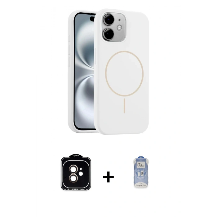 MARSİLYAN™- iPhone 11 Kılıf Yankı Form Serisi - Siyah Joko Magic 5D Cam + PVD Metal Kamera Lens - TU