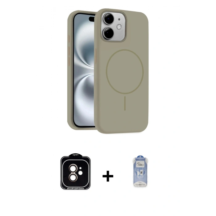 MARSİLYAN™- iPhone 11 Kılıf Yankı Form Serisi - Siyah Joko Magic 5D Cam + PVD Metal Kamera Lens - TU