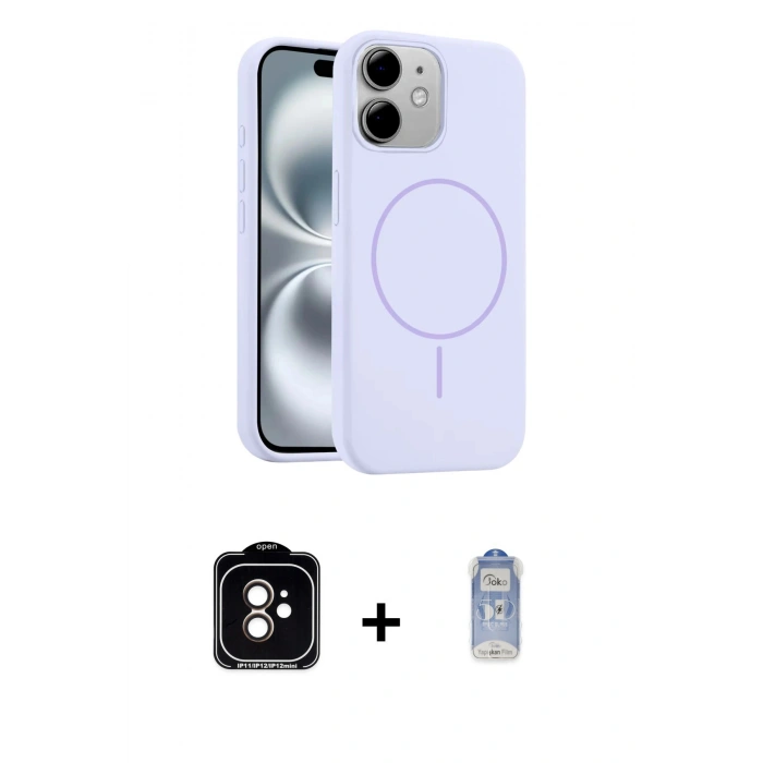 MARSİLYAN™- iPhone 11 Kılıf Yankı Form Serisi - Siyah Joko Magic 5D Cam + PVD Metal Kamera Lens - TU