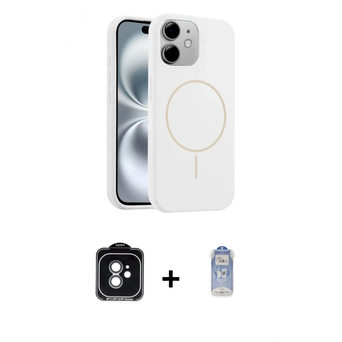 MARSİLYAN™- iPhone 11 Kılıf Yankı Form Serisi - Siyah Joko Magic 5D Cam + PVD Metal Kamera Lens - YL