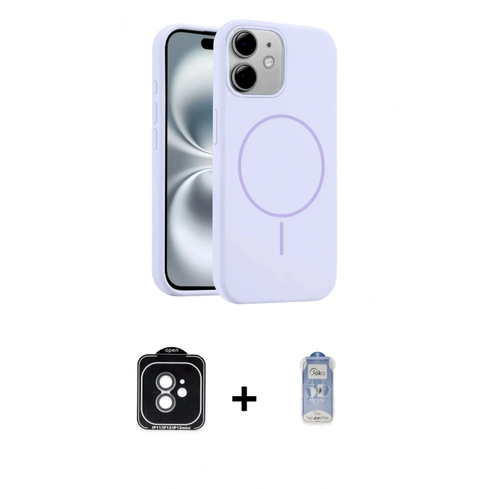 MARSİLYAN™- iPhone 11 Kılıf Yankı Form Serisi - Siyah Joko Magic 5D Cam + PVD Metal Kamera Lens - YL