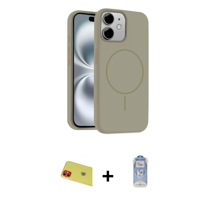 MARSİLYAN™- iPhone 11 Kılıf Yankı Form Serisi - Siyah Joko Magic 5D Cam + Rainbow Kamera Lens Koruma Cam - KI
