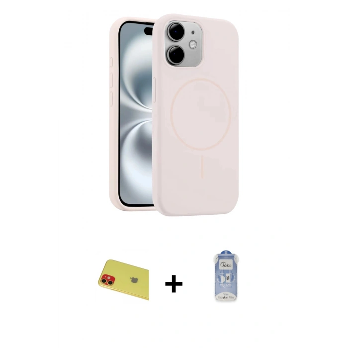 MARSİLYAN™- iPhone 11 Kılıf Yankı Form Serisi - Siyah Joko Magic 5D Cam + Rainbow Kamera Lens Koruma Cam - KI