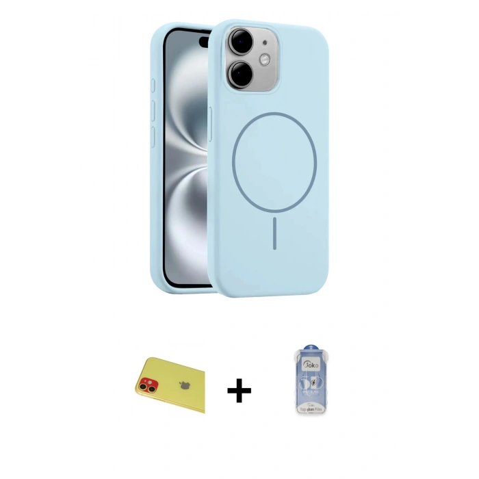 MARSİLYAN™- iPhone 11 Kılıf Yankı Form Serisi - Siyah Joko Magic 5D Cam + Rainbow Kamera Lens Koruma Cam - KI