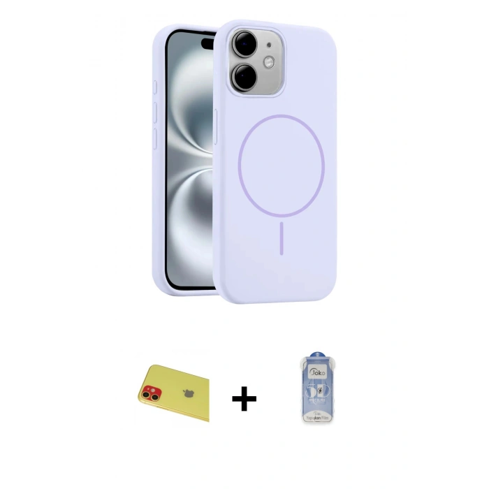 MARSİLYAN™- iPhone 11 Kılıf Yankı Form Serisi - Siyah Joko Magic 5D Cam + Rainbow Kamera Lens Koruma Cam - KI