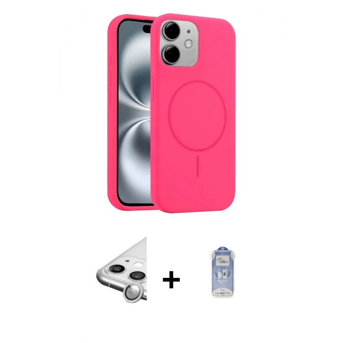 MARSİLYAN™- iPhone 11 Kılıf Yankı Form Serisi - Siyah Joko Magic 5D Cam + Raze Metal Kamera Lens - GS