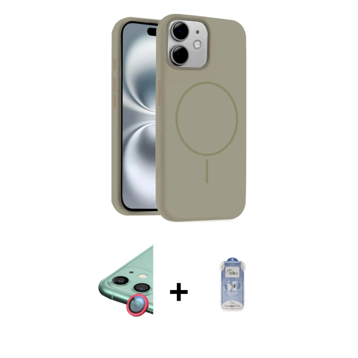 MARSİLYAN™- iPhone 11 Kılıf Yankı Form Serisi - Siyah Joko Magic 5D Cam + Raze Metal Kamera Lens - KI