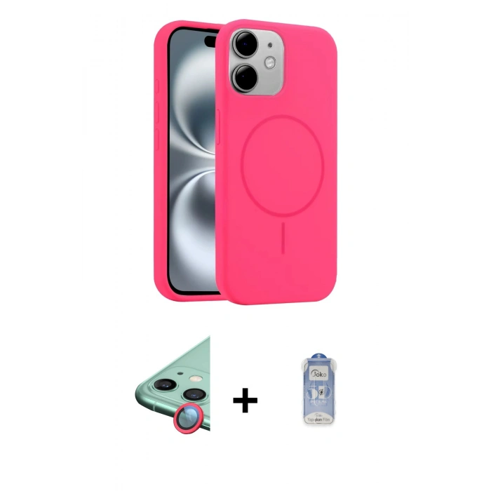 MARSİLYAN™- iPhone 11 Kılıf Yankı Form Serisi - Siyah Joko Magic 5D Cam + Raze Metal Kamera Lens - KI