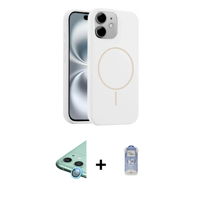 MARSİLYAN™- iPhone 11 Kılıf Yankı Form Serisi - Siyah Joko Magic 5D Cam + Raze Metal Kamera Lens - MI