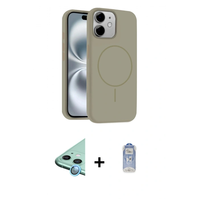 MARSİLYAN™- iPhone 11 Kılıf Yankı Form Serisi - Siyah Joko Magic 5D Cam + Raze Metal Kamera Lens - MI