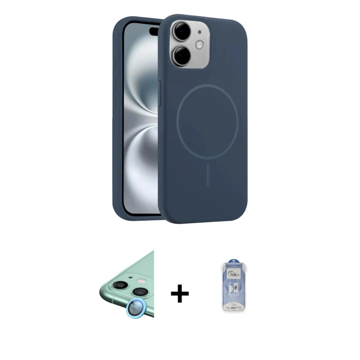 MARSİLYAN™- iPhone 11 Kılıf Yankı Form Serisi - Siyah Joko Magic 5D Cam + Raze Metal Kamera Lens - MI