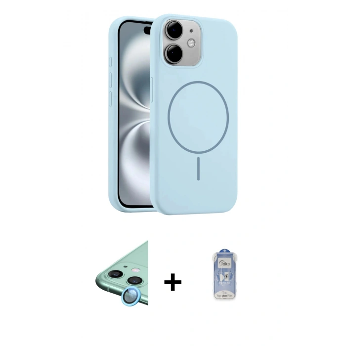 MARSİLYAN™- iPhone 11 Kılıf Yankı Form Serisi - Siyah Joko Magic 5D Cam + Raze Metal Kamera Lens - MI