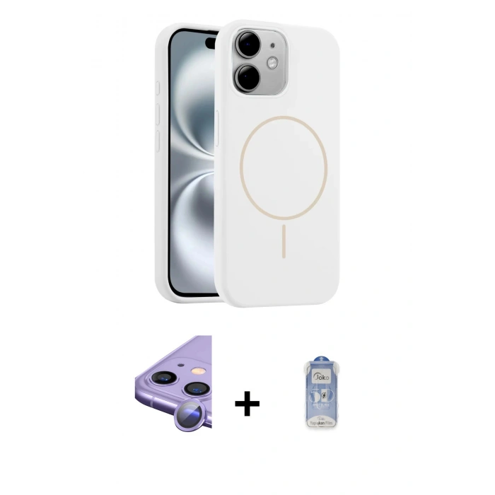 MARSİLYAN™- iPhone 11 Kılıf Yankı Form Serisi - Siyah Joko Magic 5D Cam + Raze Metal Kamera Lens - MR