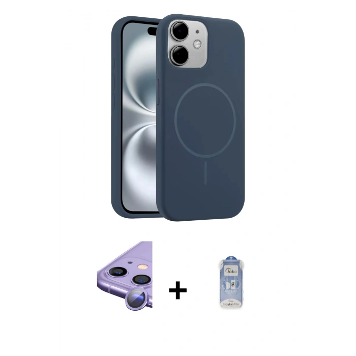 MARSİLYAN™- iPhone 11 Kılıf Yankı Form Serisi - Siyah Joko Magic 5D Cam + Raze Metal Kamera Lens - MR