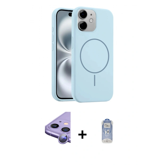MARSİLYAN™- iPhone 11 Kılıf Yankı Form Serisi - Siyah Joko Magic 5D Cam + Raze Metal Kamera Lens - MR