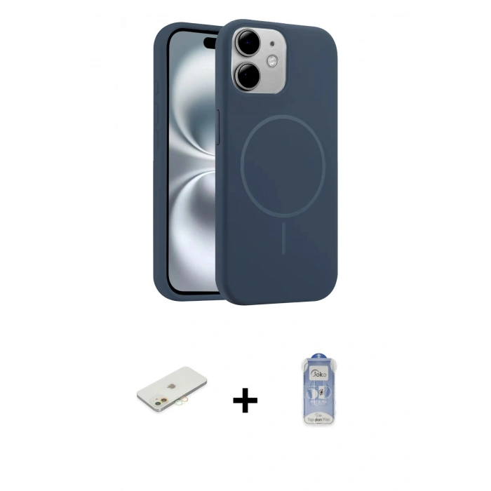 MARSİLYAN™- iPhone 11 Kılıf Yankı Form Serisi - Siyah Joko Magic 5D Cam + Renkli Kamera Lens Koruma Cam - TU