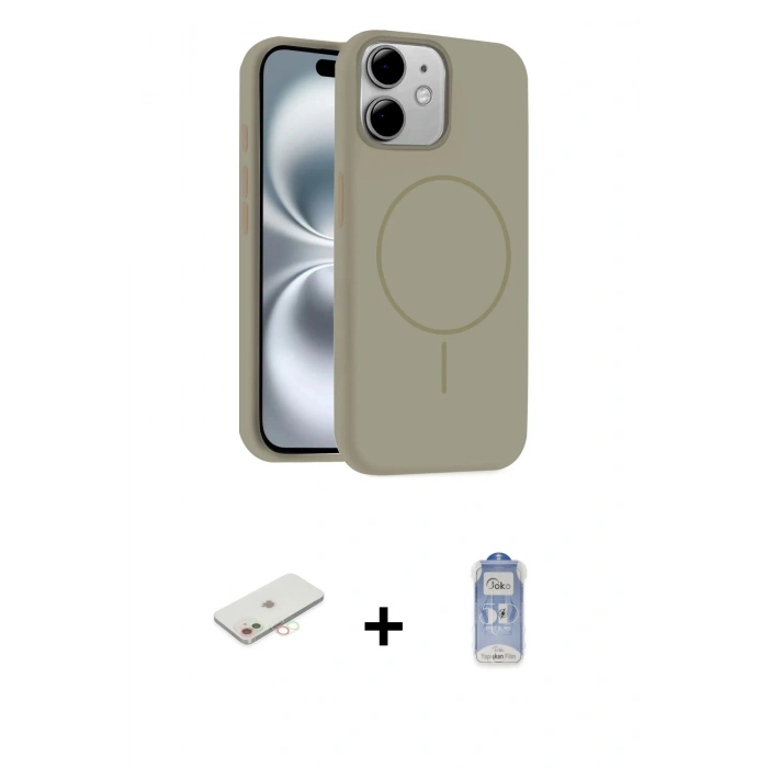 MARSİLYAN™- iPhone 11 Kılıf Yankı Form Serisi - Siyah Joko Magic 5D Cam + Renkli Kamera Lens Koruma Cam - YL