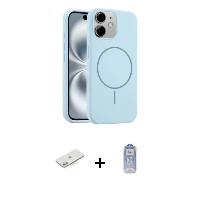 MARSİLYAN™- iPhone 11 Kılıf Yankı Form Serisi - Siyah Joko Magic 5D Cam + Renkli Kamera Lens Koruma Cam - YL