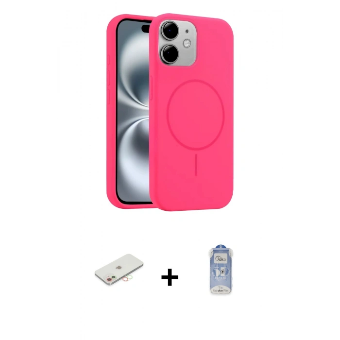 MARSİLYAN™- iPhone 11 Kılıf Yankı Form Serisi - Siyah Joko Magic 5D Cam + Renkli Kamera Lens Koruma Cam - YL