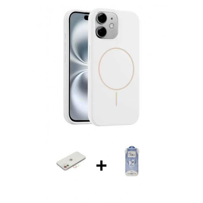 MARSİLYAN™- iPhone 11 Kılıf Yankı Form Serisi - Siyah Joko Magic 5D Cam + Renkli Kamera Lens Koruma Cam - YL