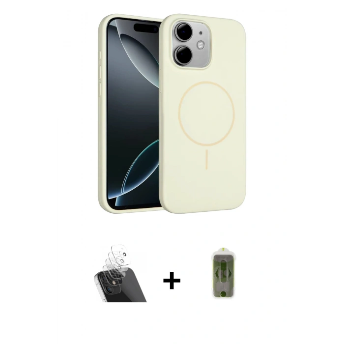 MARSİLYAN™- iPhone 11 Kılıf Yankı Form Serisi - Siyah Joko Magic 5D Hayalet Cam + Kamera Lens Koruma Cam - SF