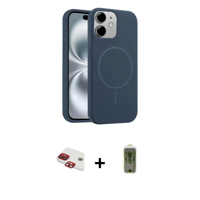 MARSİLYAN™- iPhone 11 Kılıf Yankı Form Serisi - Siyah Joko Magic 5D Hayalet Cam + Pers Alüminyum Kamera Lens - KI