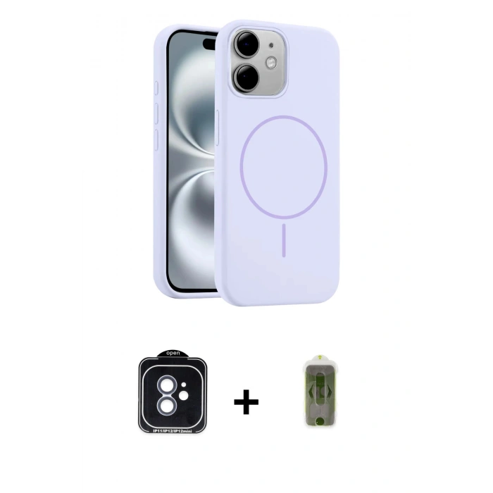 MARSİLYAN™- iPhone 11 Kılıf Yankı Form Serisi - Siyah Joko Magic 5D Hayalet Cam + PVD Metal Kamera Lens - MI