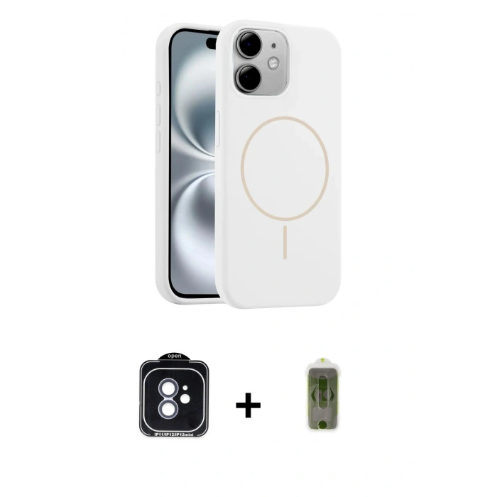 MARSİLYAN™- iPhone 11 Kılıf Yankı Form Serisi - Siyah Joko Magic 5D Hayalet Cam + PVD Metal Kamera Lens - MI