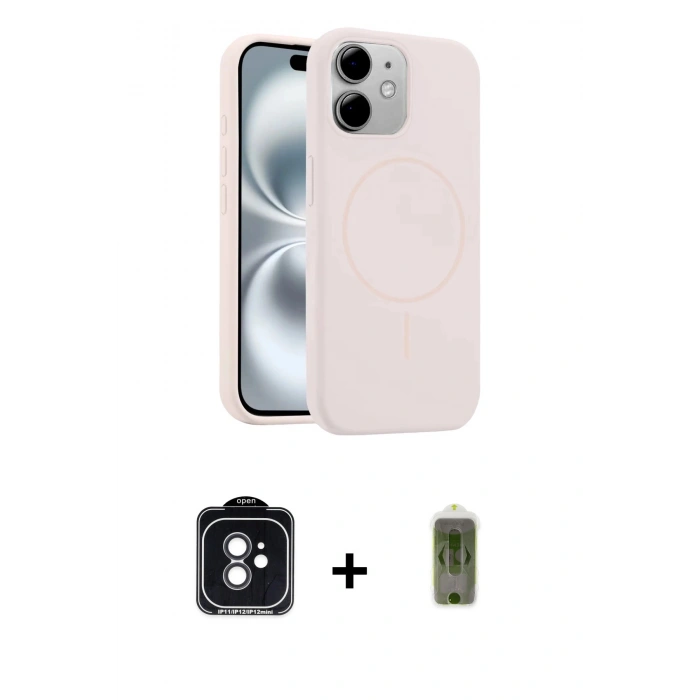 MARSİLYAN™- iPhone 11 Kılıf Yankı Form Serisi - Siyah Joko Magic 5D Hayalet Cam + PVD Metal Kamera Lens - SH