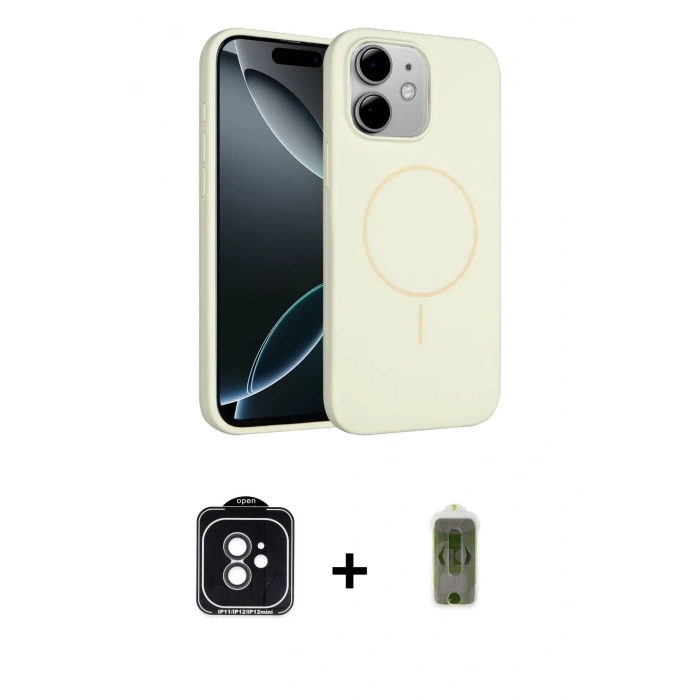 MARSİLYAN™- iPhone 11 Kılıf Yankı Form Serisi - Siyah Joko Magic 5D Hayalet Cam + PVD Metal Kamera Lens - SH