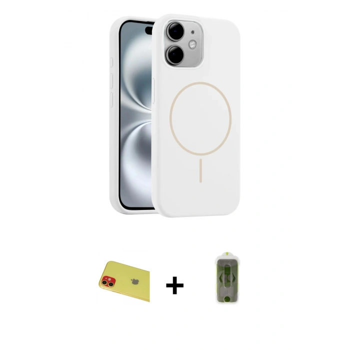 MARSİLYAN™- iPhone 11 Kılıf Yankı Form Serisi - Siyah Joko Magic 5D Hayalet Cam + Rainbow Kamera Lens Koruma Cam - KI