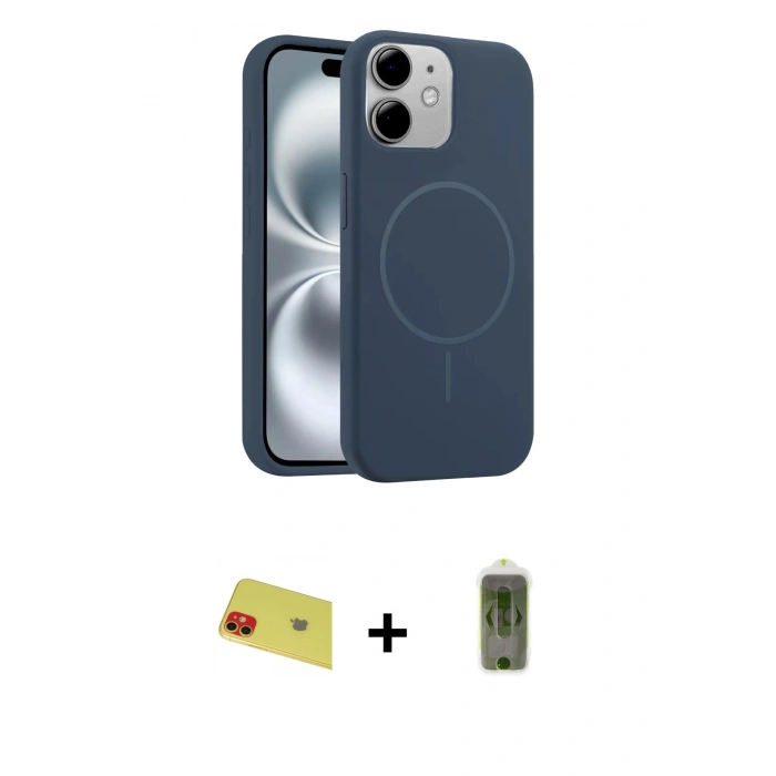 MARSİLYAN™- iPhone 11 Kılıf Yankı Form Serisi - Siyah Joko Magic 5D Hayalet Cam + Rainbow Kamera Lens Koruma Cam - KI