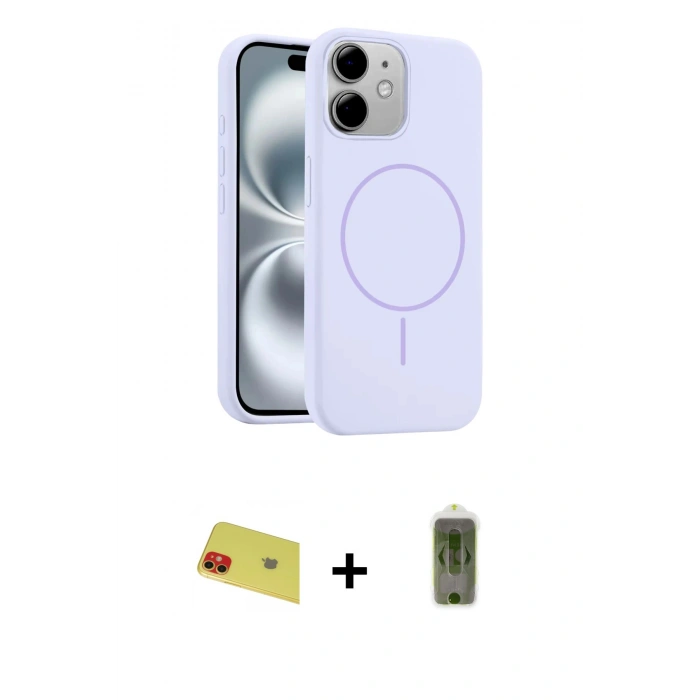 MARSİLYAN™- iPhone 11 Kılıf Yankı Form Serisi - Siyah Joko Magic 5D Hayalet Cam + Rainbow Kamera Lens Koruma Cam - KI