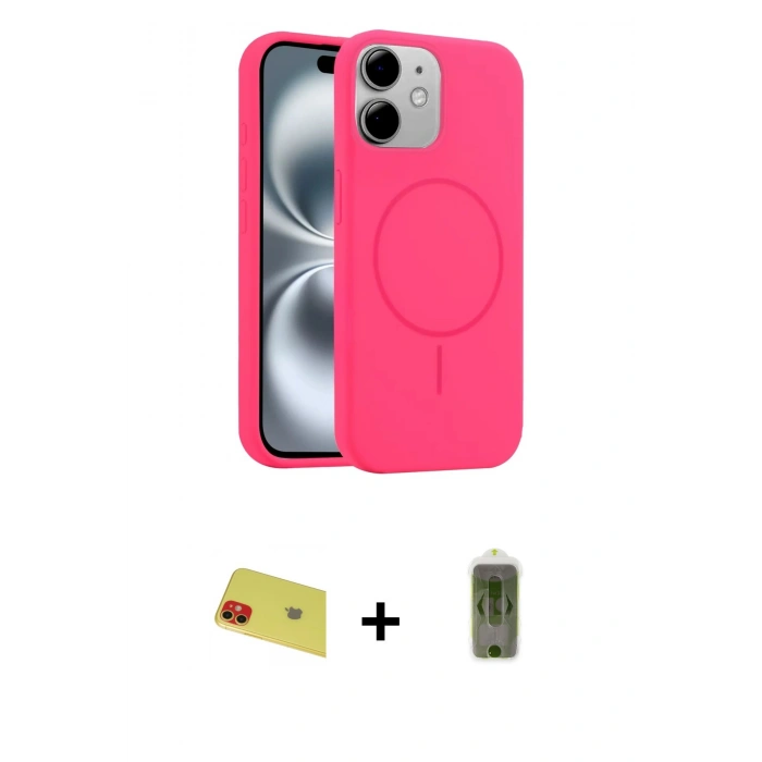 MARSİLYAN™- iPhone 11 Kılıf Yankı Form Serisi - Siyah Joko Magic 5D Hayalet Cam + Rainbow Kamera Lens Koruma Cam - KI