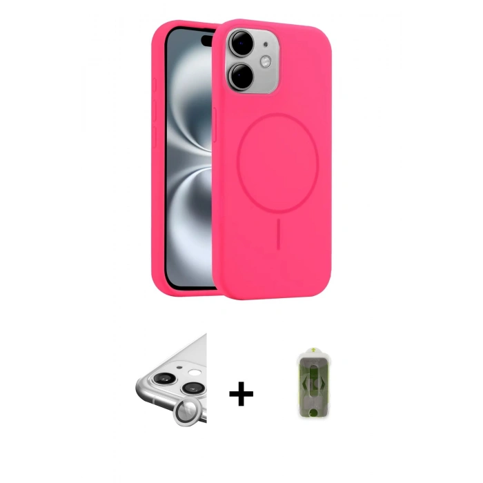 MARSİLYAN™- iPhone 11 Kılıf Yankı Form Serisi - Siyah Joko Magic 5D Hayalet Cam + Raze Metal Kamera Lens - GS