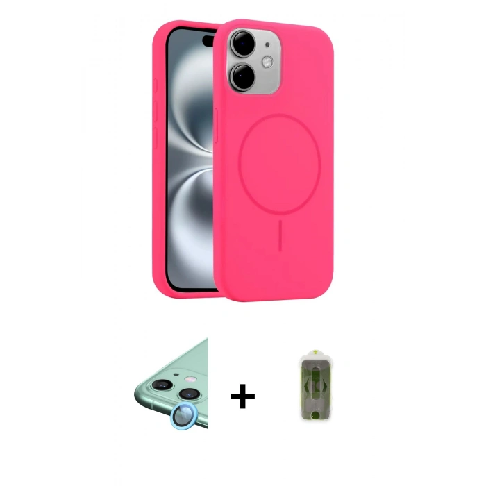 MARSİLYAN™- iPhone 11 Kılıf Yankı Form Serisi - Siyah Joko Magic 5D Hayalet Cam + Raze Metal Kamera Lens - MI