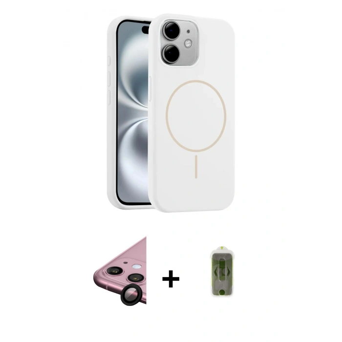 MARSİLYAN™- iPhone 11 Kılıf Yankı Form Serisi - Siyah Joko Magic 5D Hayalet Cam + Raze Metal Kamera Lens - SH