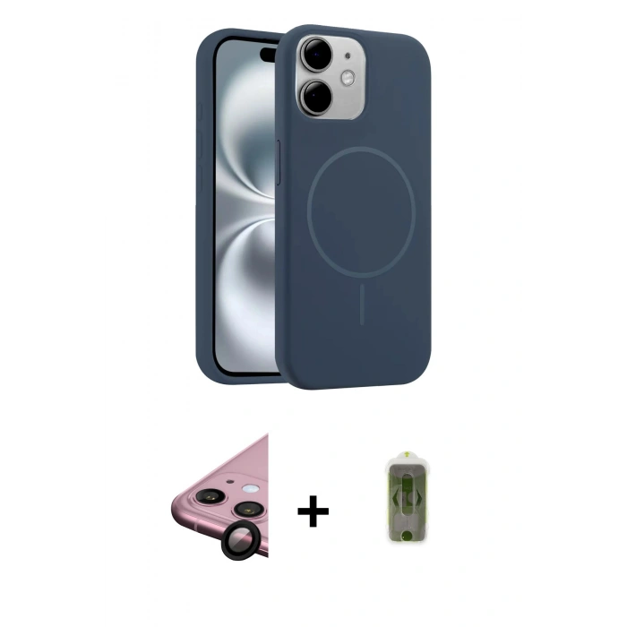 MARSİLYAN™- iPhone 11 Kılıf Yankı Form Serisi - Siyah Joko Magic 5D Hayalet Cam + Raze Metal Kamera Lens - SH