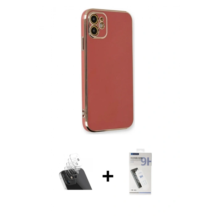 MARSİLYAN™- iPhone 11 Kılıf Yankı Serisi - Şeffaf Uv Polymer Nano Ekran Koruyucu + Kamera Lens Koruma Cam - SF