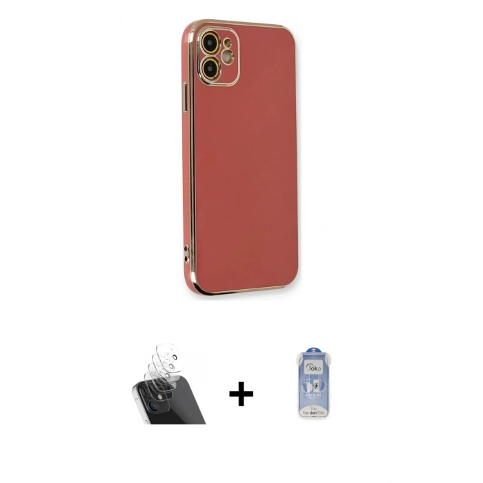 MARSİLYAN™- iPhone 11 Kılıf Yankı Serisi - Siyah Joko Magic 5D Cam + Kamera Lens Koruma Cam - SF