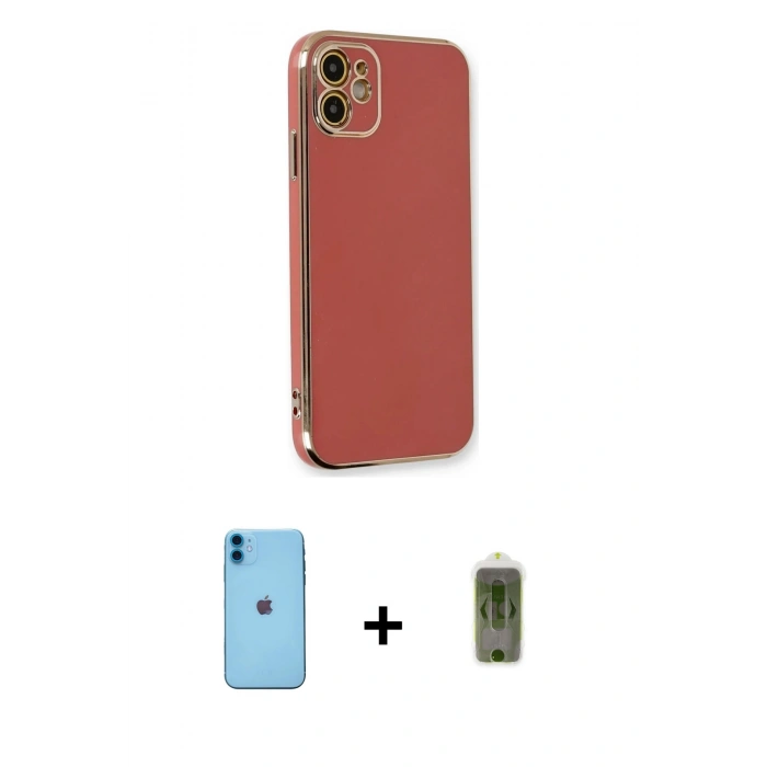 MARSİLYAN™- iPhone 11 Kılıf Yankı Serisi - Siyah Joko Magic 5D Hayalet Cam + Neon Fosforlu Kamera Lens - MI